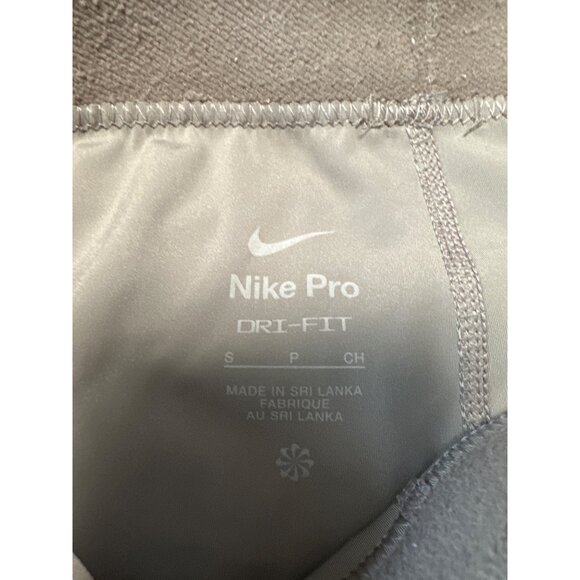 Nike Pro Compression Leggings Gray Striped Design Womens Activewear Size S - Picture 8 of 10